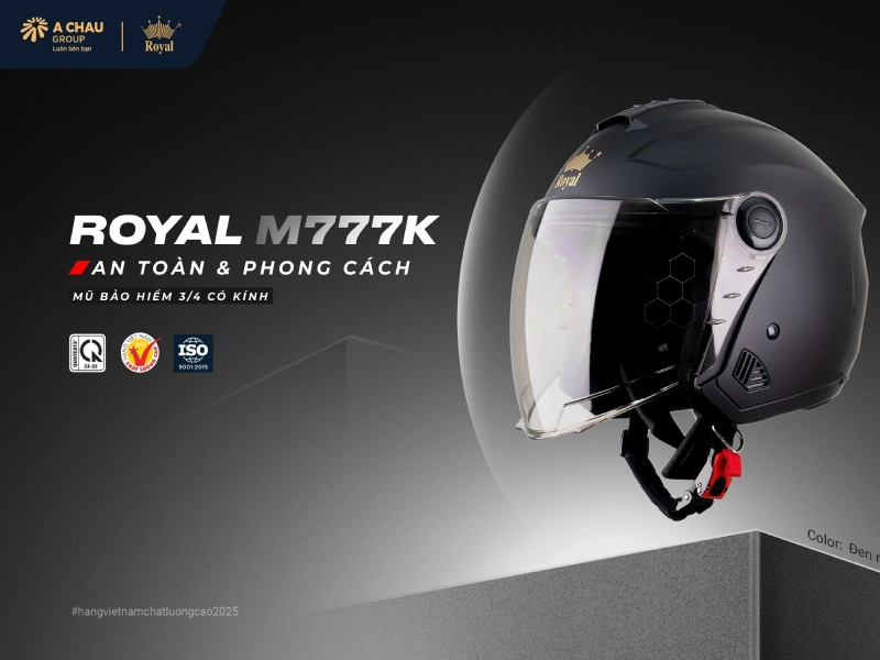 Nón bảo hiểm nữ có kính M777k