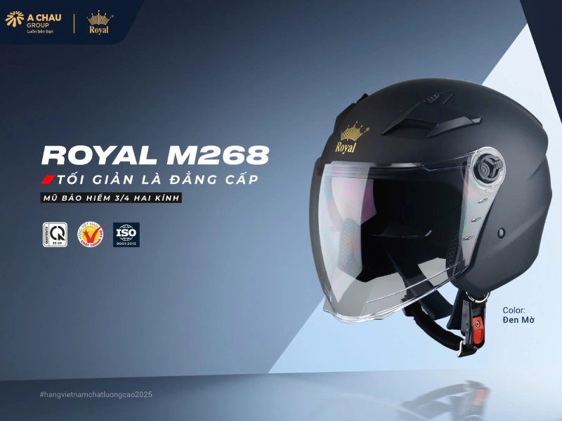 Nón bảo hiểm nam đẹp Royal M268