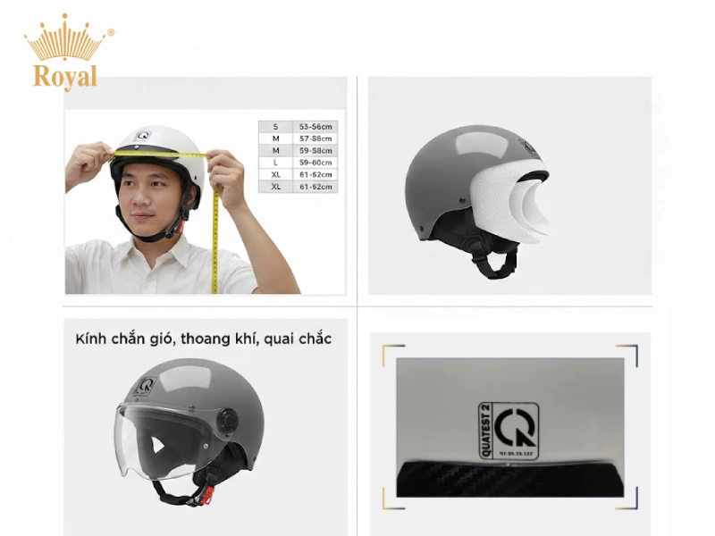 Làm sao chọn nón bảo hiểm 3/4 siêu nhẹ phù hợp với bạn?