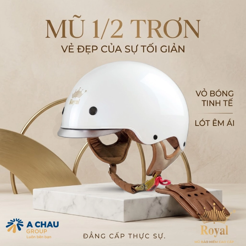 Mũ bảo hiểm 1/2 trơn