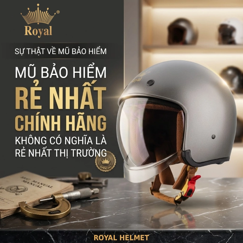Mũ bảo hiểm rẻ nhất hàng chính hãng không có nghĩa là rẻ nhất thị trường