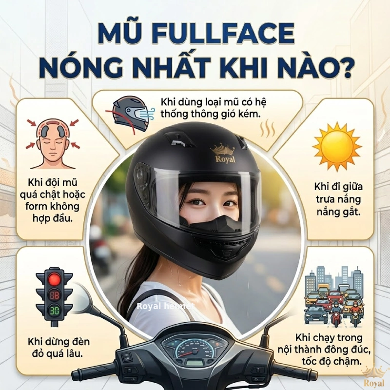 Mũ fullface nóng nhất khi nào?