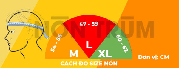 Đo size nón ¾ bằng thước dây
