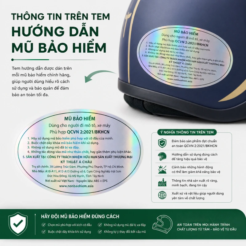 Thông tin trên tem hướng dẫn sử dụng gồm những gì?